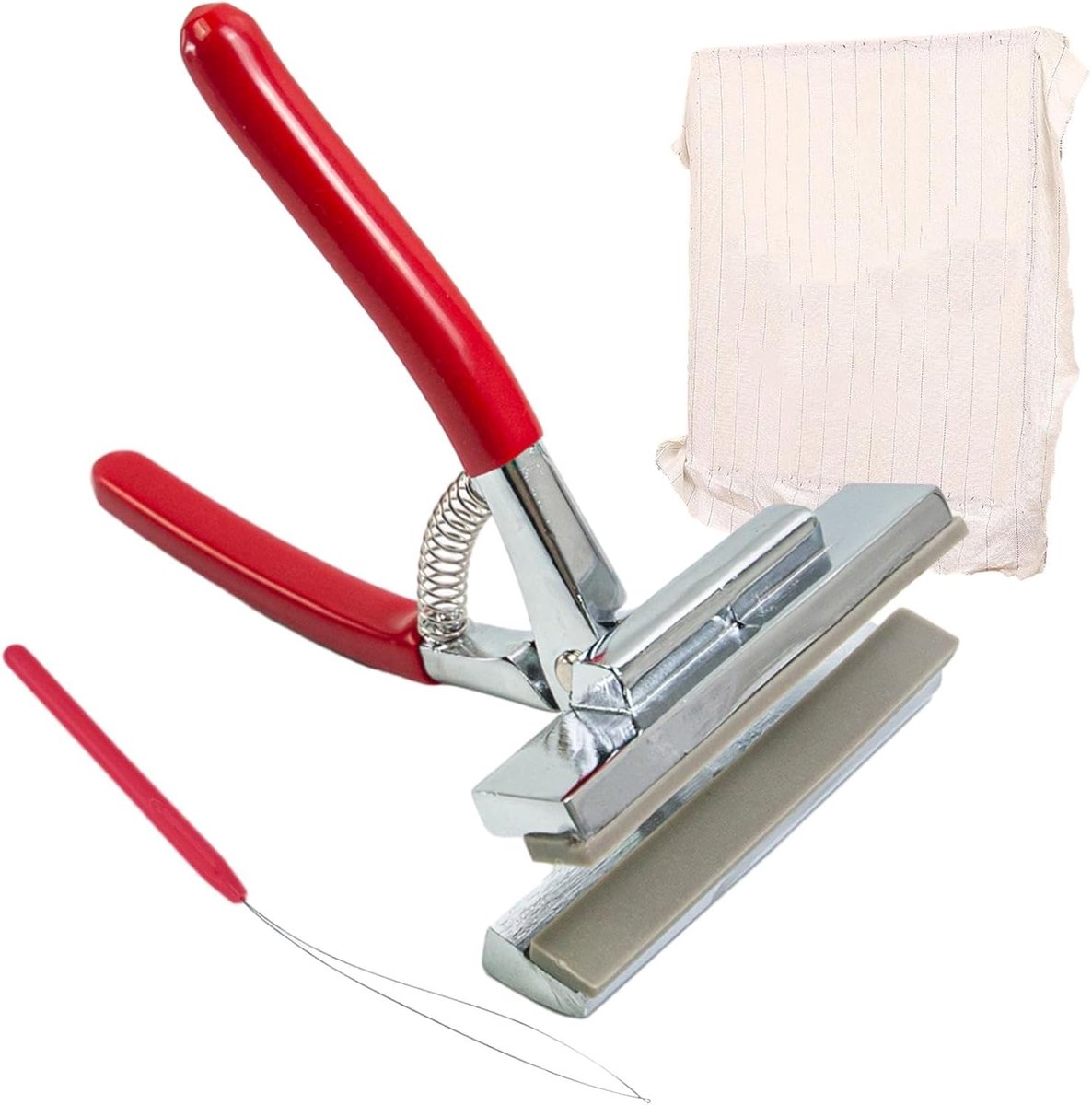 Canvas Tang - Stoffen Spanner - Canvas Spannen - Ergonomisch Handvat - 12.5 x 20 cm - Meerkleurig