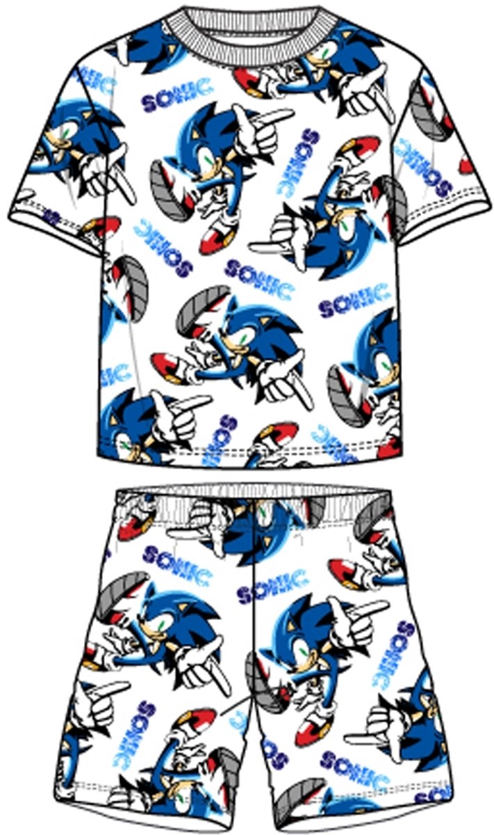 Sonic The Hedgehog Pyjama Wit Katoen Maat 152