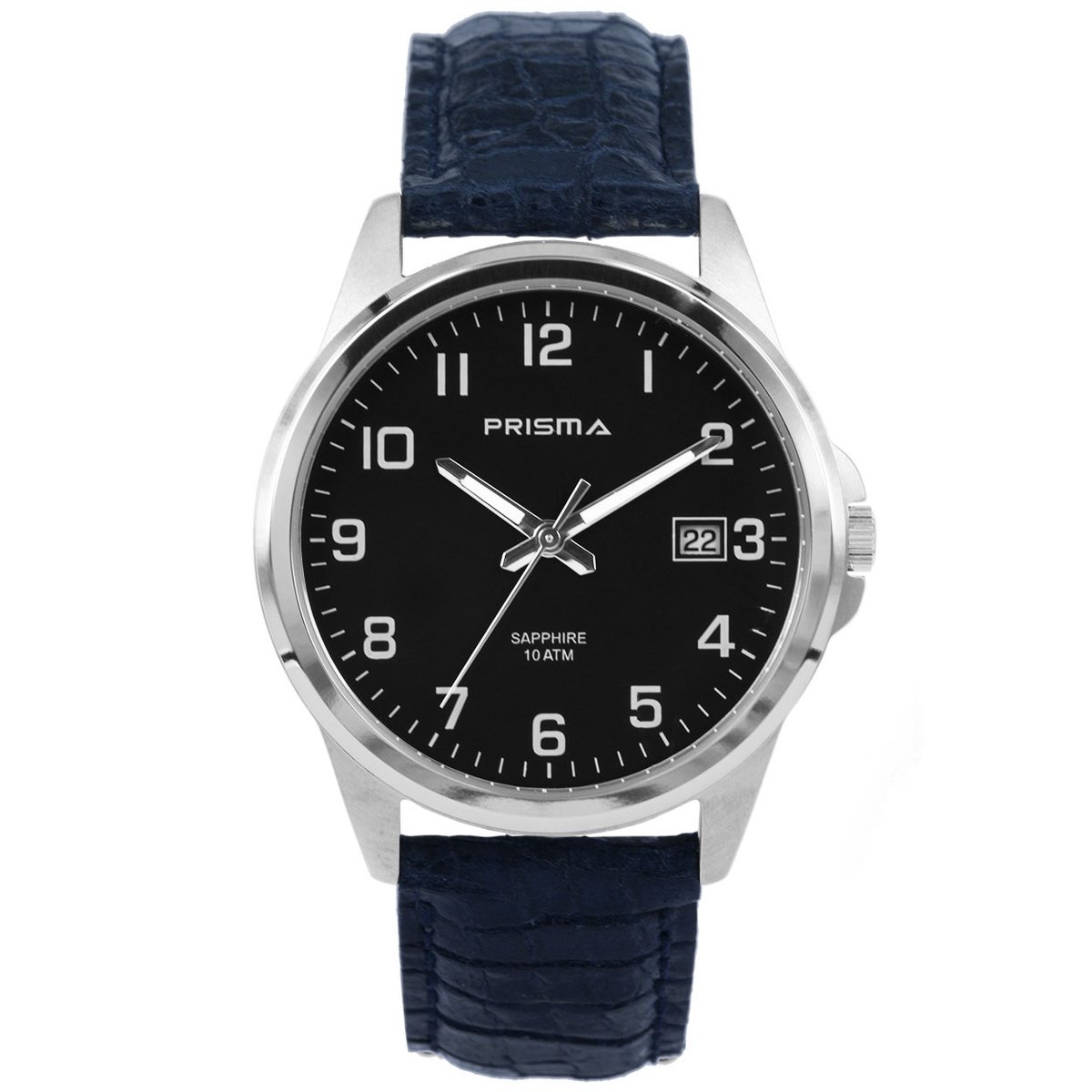 Prisma Herenhorloge P.1724.604G Lederen band Zilver