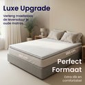 Surmatelas de luxe 180x200 cm sur un lit dans une chambre. Extra épais et confortable.
