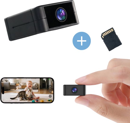 Mondura StealthPro – Mini Camera Verborgen Spycam – Spionage Camera WiFi 1080p Nachtzicht Bewegingsdetectie