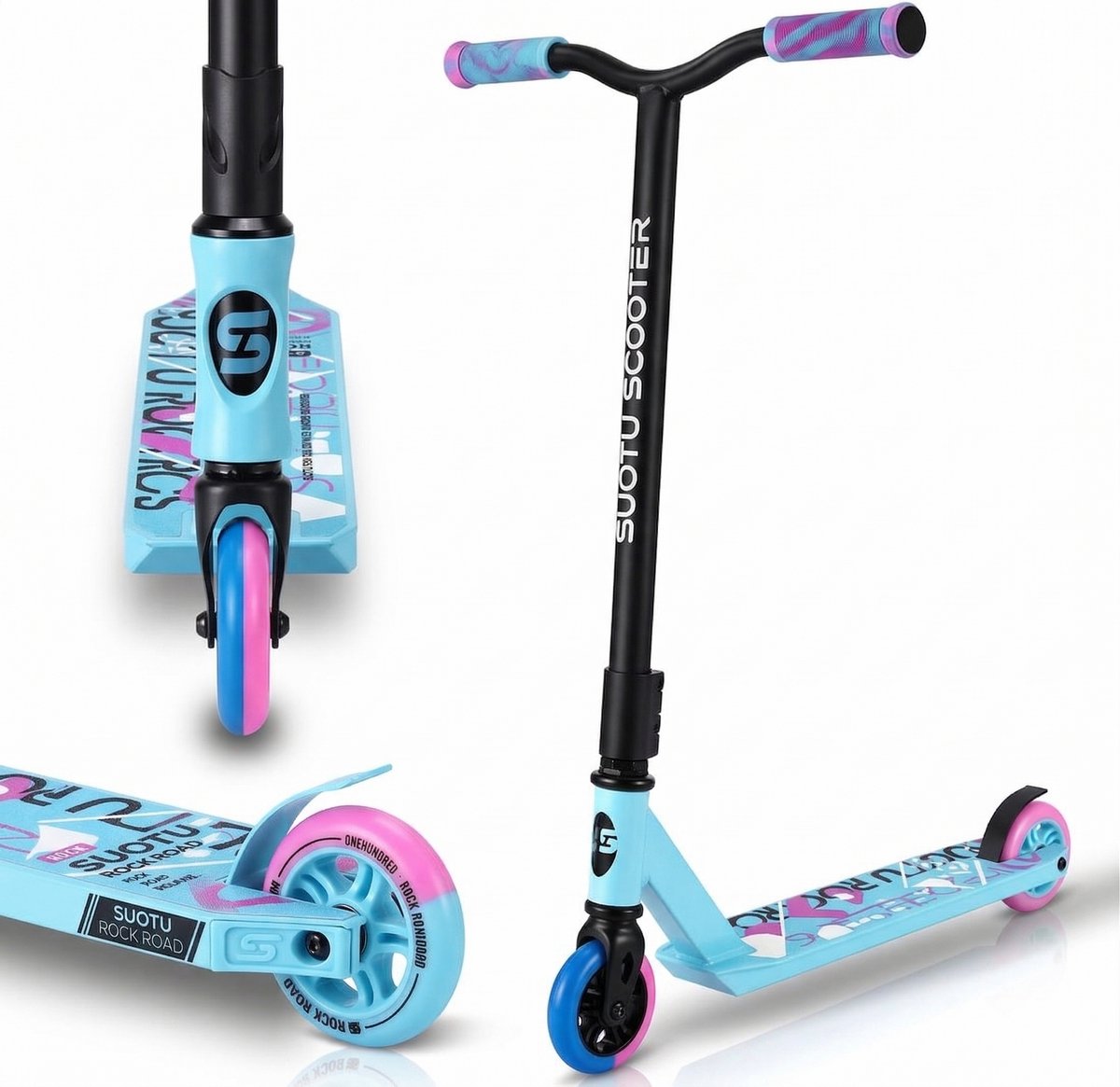 SUOTU Stuntstep, 360° Besturing, Stunt Scooter met Chroom ABEC-7 Lager