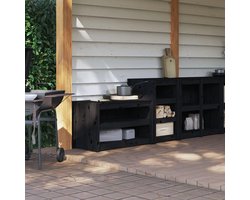 Buitenkeuken Kasten - Keuken Opslag - Tuin Koken - Modulair Ontwerp - 2 Stuks - Zwart