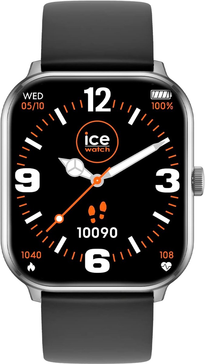 Smart Horloge - Connected Watch - Dagelijks Gebruik - IP68 Waterdicht - 1.85 Inch - Zwart