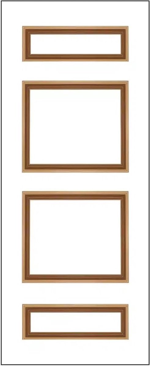 Deurlijstset - Sierlijsten kozijn - Deuren verfraaien - FSC 100% hout - Voor 83 cm deuren - Bruin