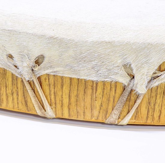 Shaman Drum - Frame Drum - Spirituele Muziek - Met Haren Geitenvel - 40 cm Diameter - Natuurlijk — afbeelding 5
