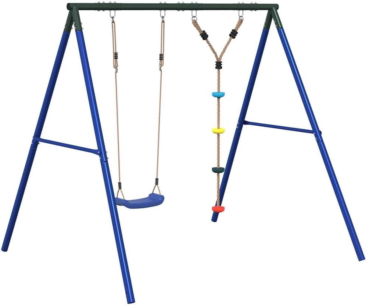 Schommelset met touw - Tuin speeltoestel - Kinderen buiten spelen - Inclusief schijf en klimtouw - 2122 kg