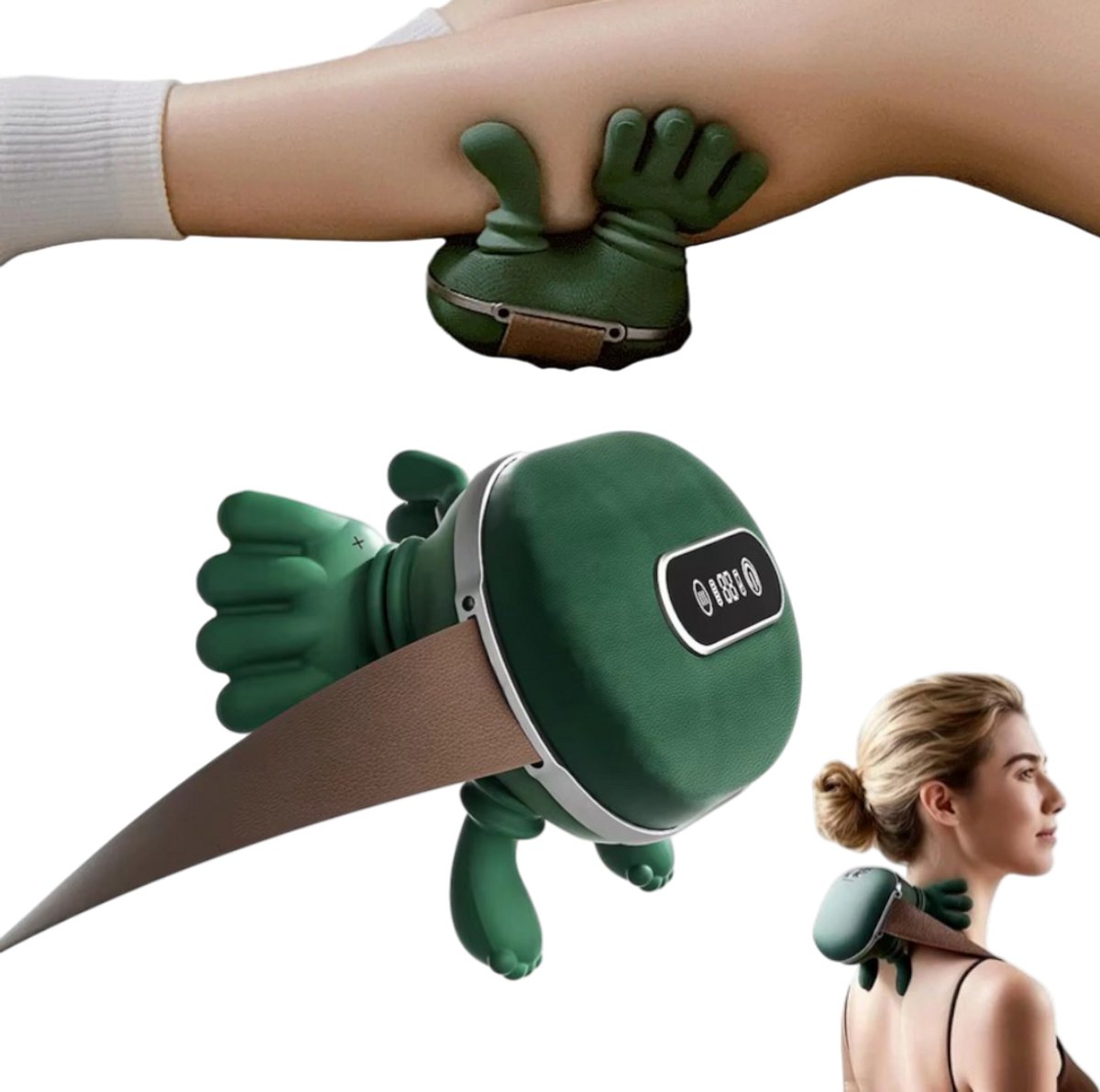 Nek- en Schoudermassager – Oplaadbaar, Draagbaar, Kneedmassage met Warmte voor Spierontspanning