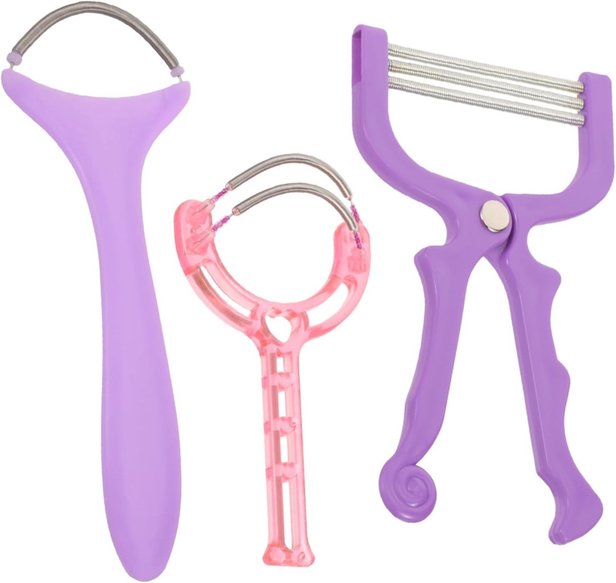 Gezicht Epilator Set - Gezichtshaar Verwijderaar - Ontharen Bovenlip - Draagbaar Ontwerp - 3 Stuks - Diverse Kleuren