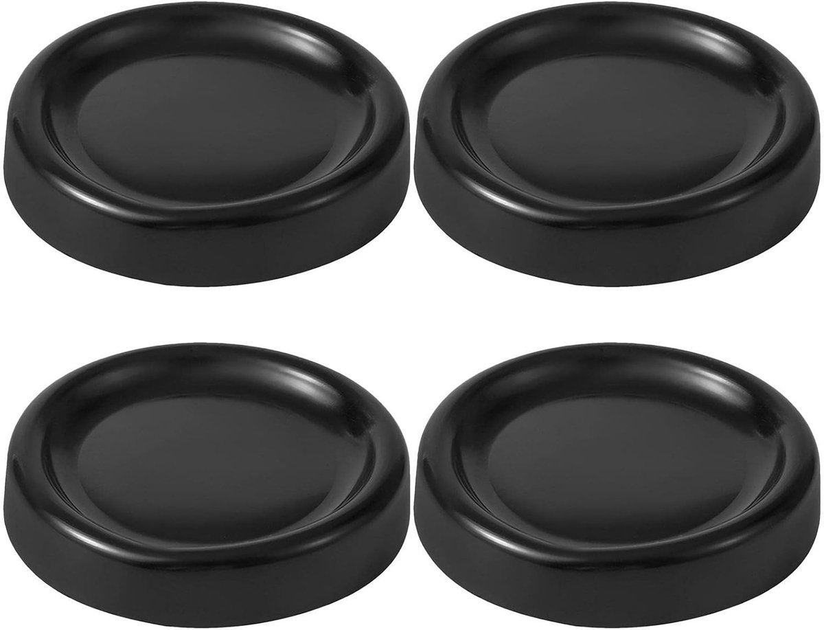 Wasmachine Dempers - Trillingsdempers Rubber - Stil Gebruik - Universele Pasvorm - 6x5.5x1 cm - Zwart