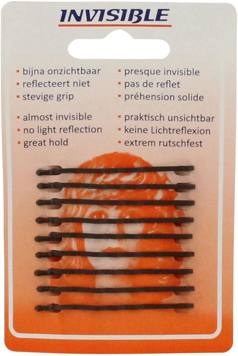 Schuifspelden Grof - Haarspelden Lang - Haar Styling - Onopvallend Design - 65mm Lengte - Bruin