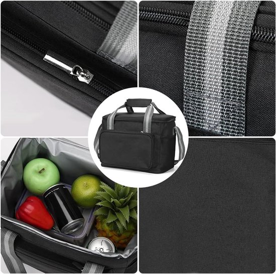 Kleine koeltas, 15 liter, picknicktas, waterdicht, opvouwbaar, koeltas, klein, voor heren en dames, lunchtas voor onderweg, thermotas voor reizen, picknick, wandelen, grillen van Klein — afbeelding 4
