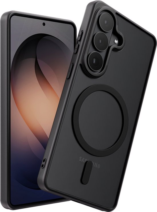 Étui Adapté pour Samsung S26 - Zwart - Adapté pour MagSafe - Mince - Robuste - Résistant aux chocs