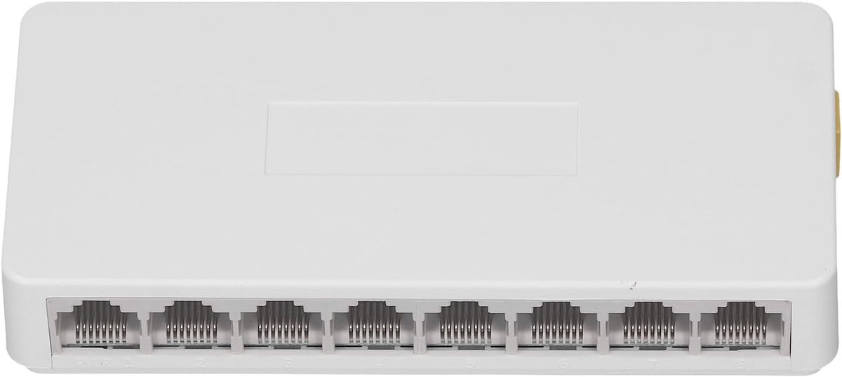 Ethernet Switch - Netwerk Hub - Thuis Kantoor - 8 Poorts Gigabit - 13x8x6 cm - Zwart