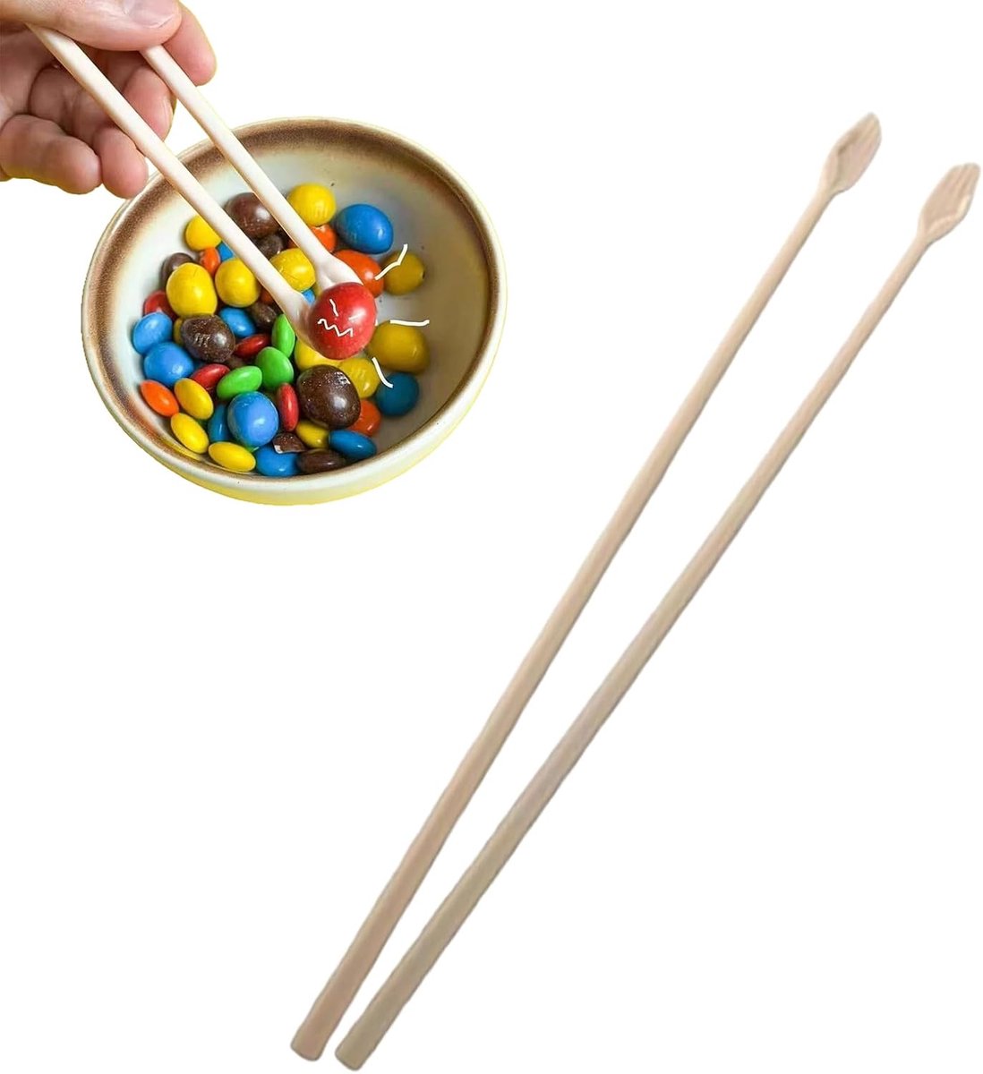 Eetstokjes - Handstokjes - Aziatisch Eten - Antislip Grip - 24 cm Lang - Enkel Kenmerk