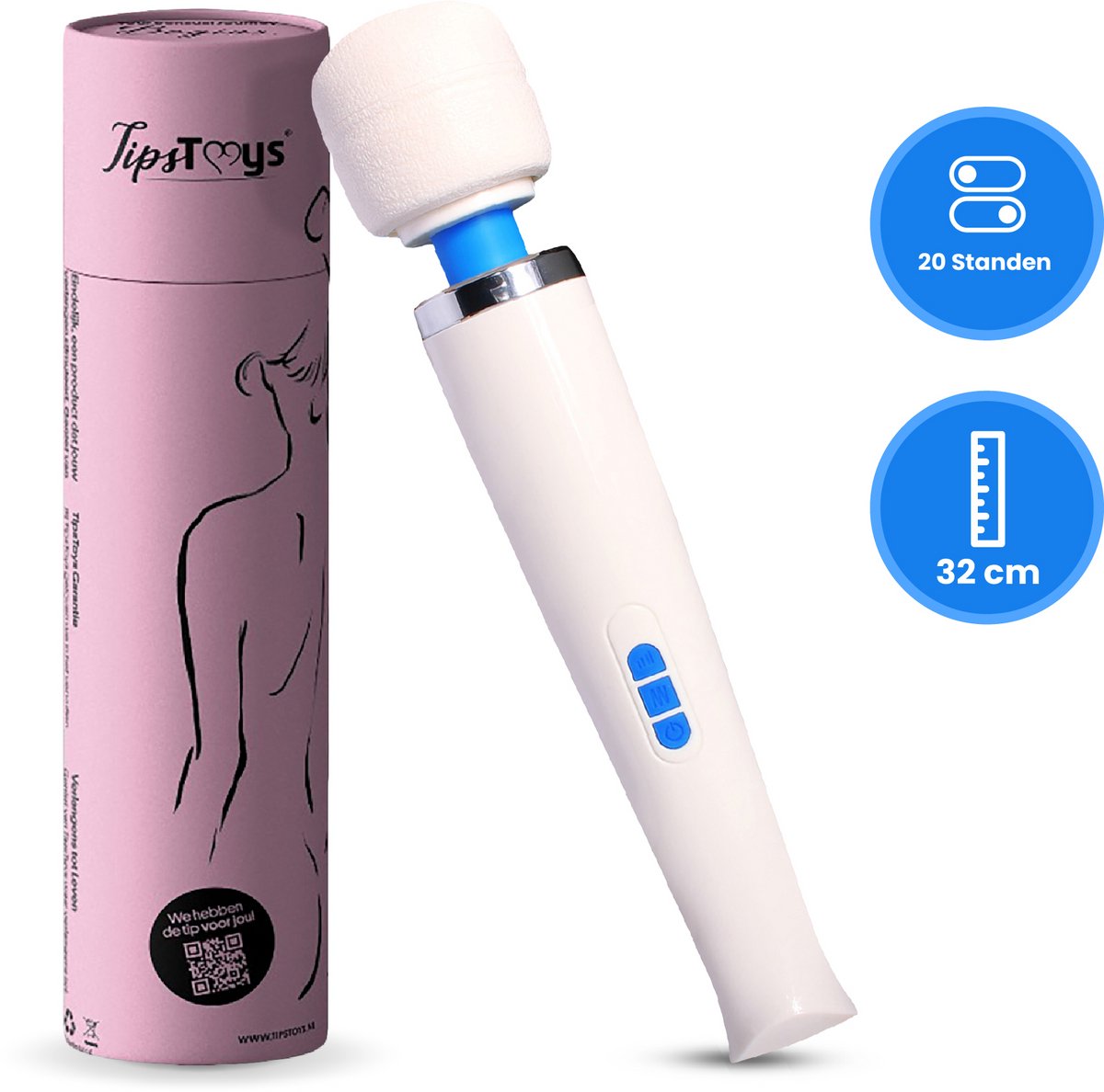 Bol.com TipsToys® Dildos Vibrator - Magic Wand Love Massage - Sekspeeltjes Vibrator voor Vrouwen - 32 cm - Massage Spieren - Sex... aanbieding