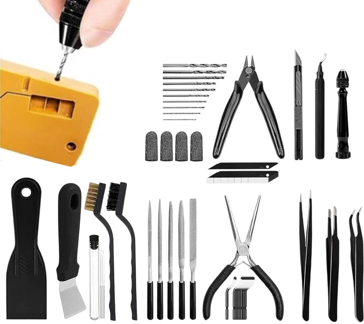 3D Printer Gereedschap - Nabewerking Kit - Prints Verfijnen - 62 Delige Set - 20x14x4 cm