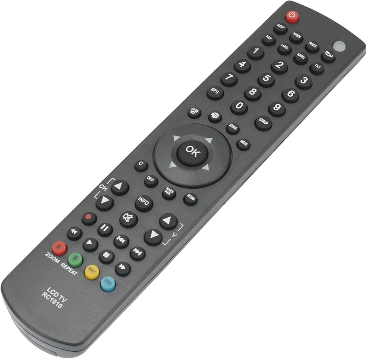 Universele Afstandsbediening - TV Bediening - Gemakkelijk Zenders Wisselen - Ergonomisch Ontwerp - Compact Formaat - Zwart