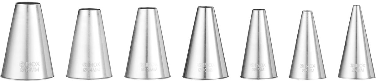 Spuitmondjes Set - Bak Decoratie - Taart Versieren - 7 Verschillende Maten - 4-16mm Diameter