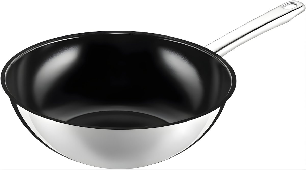 DnA® Wokpan Inductie - Wokpan - Koekenpan Inductie - Zilver - 27cm × 28cm × 8cm