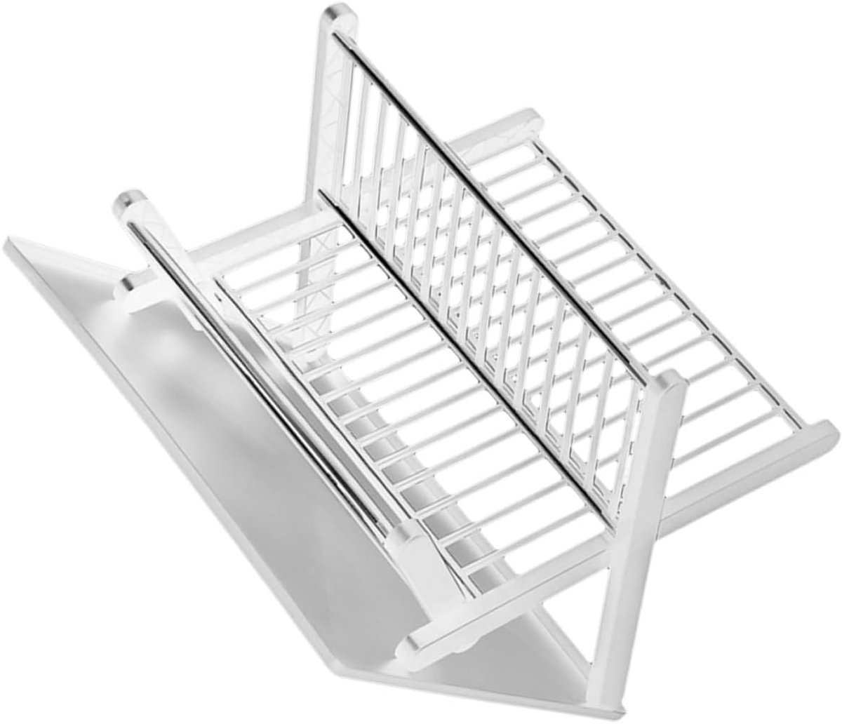 Inklapbaar Afdruiprek - Keuken Organizer - Servies Drogen - Met Lekbak - 36 x 26 cm - Zilver
