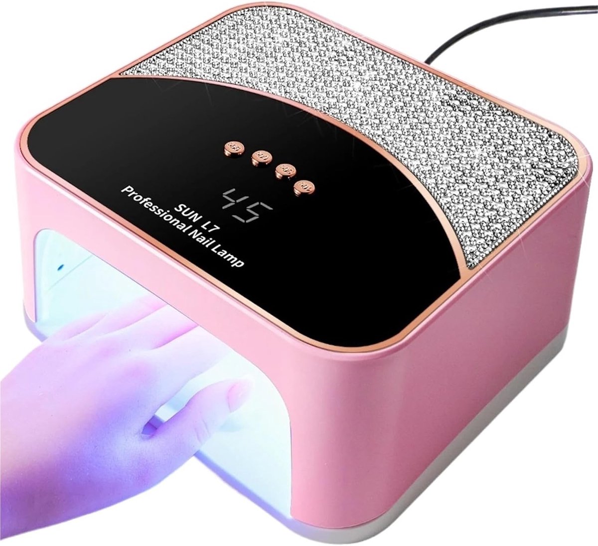 UV Nagellamp - Gel Droger - Nagels Uitharden - 45 LED Lampen - 216 cm - Roze