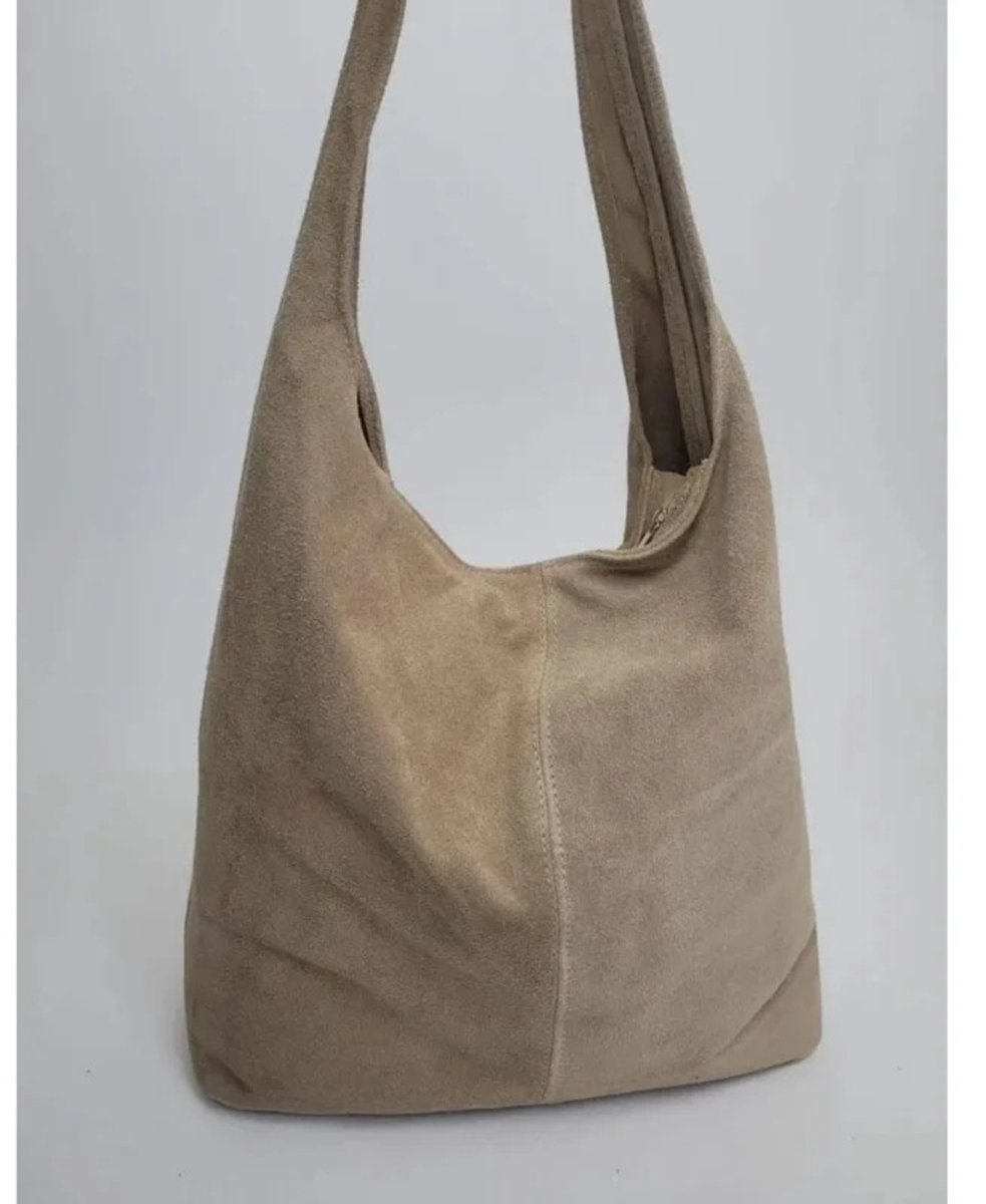 Suede tas Jaimy - zand