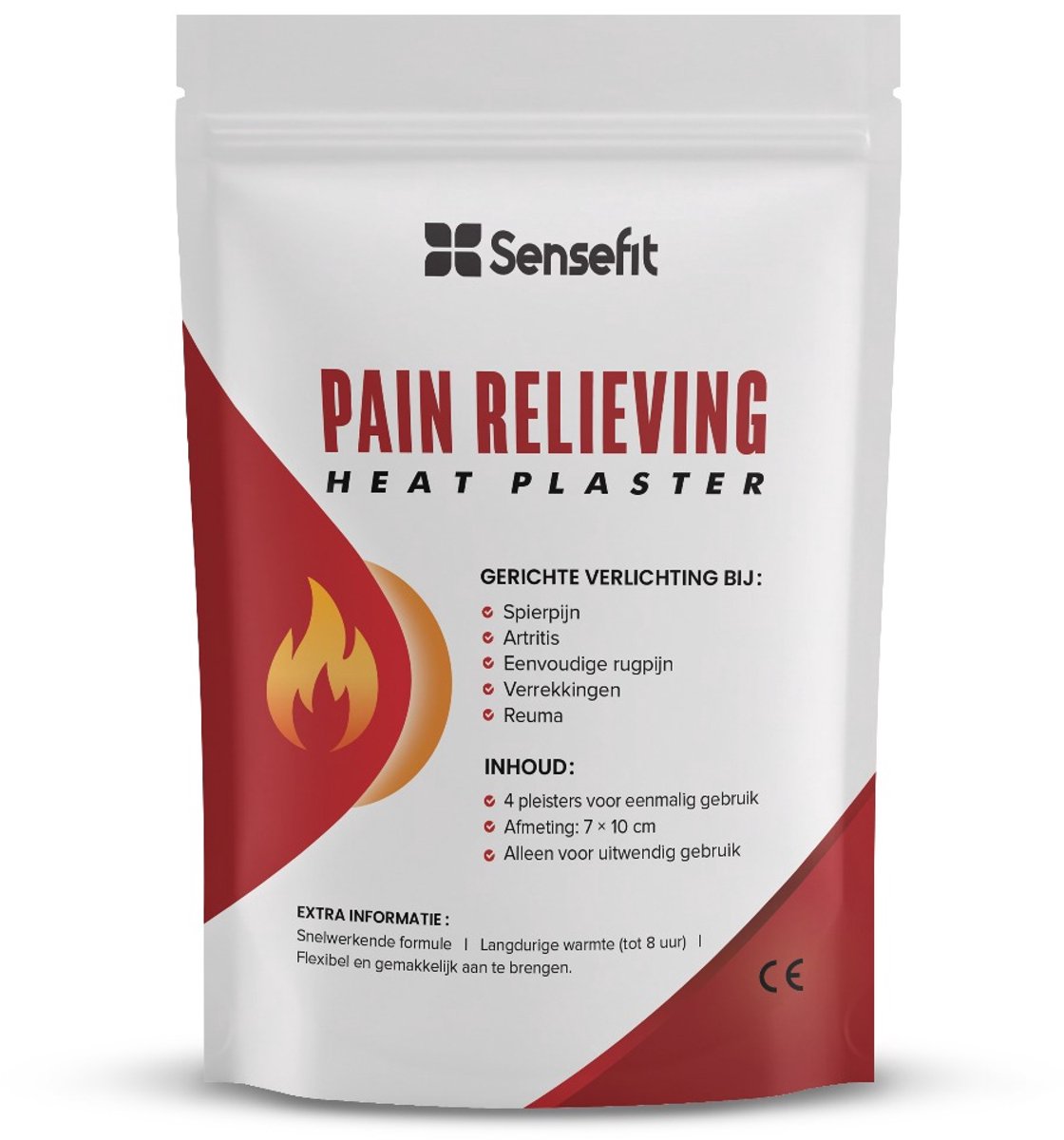 Sensefit - warmte pleister - warmtepleisters - pleisters - Gewrichtspijn en spierpijn - Warmte Patches - knie pijn - Nekpijn - Rugpijn - tijgerbalsem - kruik - warmte pleisters rug - heat patch - warmtedeken - warmtekussen - migraine masker