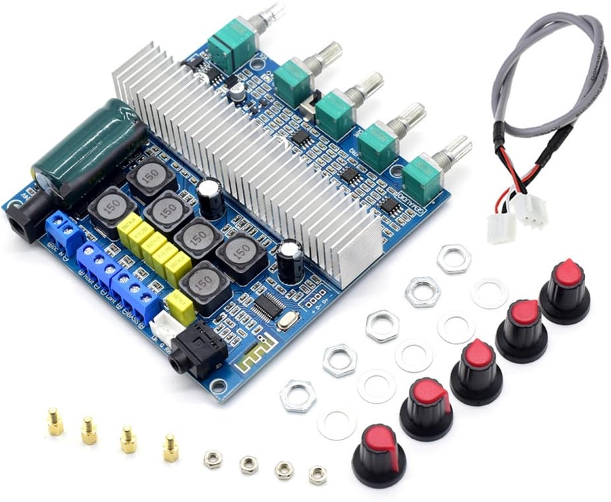 Audio Versterker Board - Subwoofer Versterker - Muziek Afspelen - 2.1 Kanaals Systeem - DC12-24V - Groen
