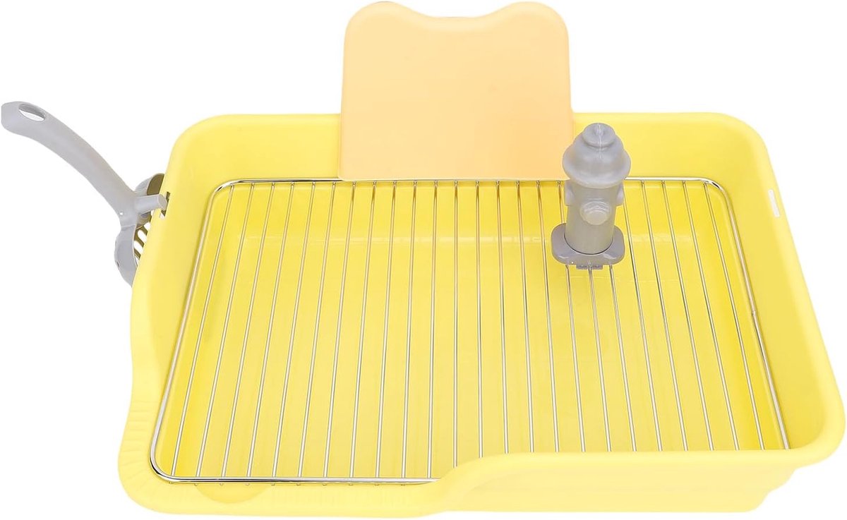 Hondentoilet - Plastraining Toilet - Zindelijkheidstraining Hond - Roestvrijstalen Gaas - 49x335 Cm - Geel