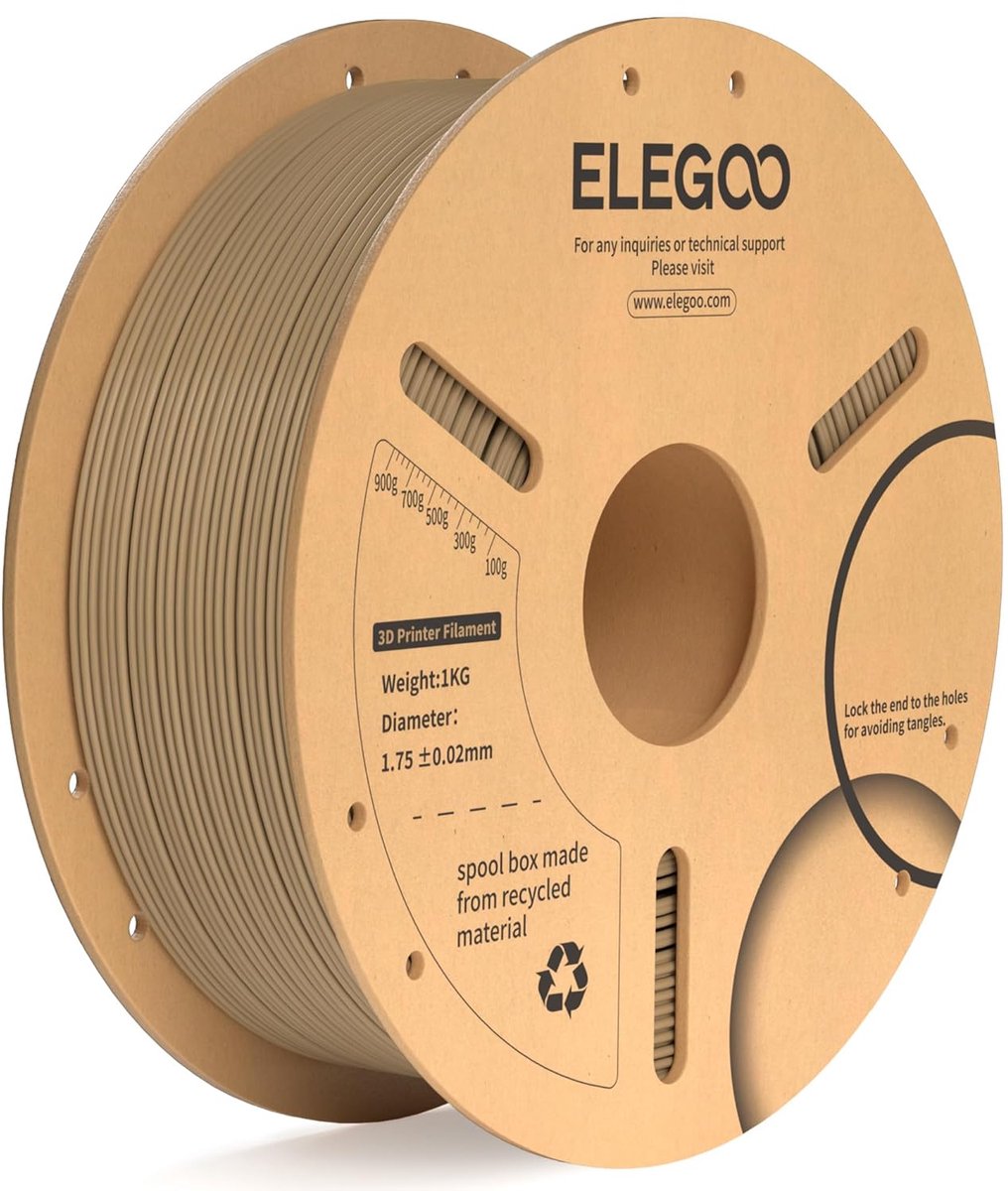 3D Printer Filament - PLA Plus Draad - Modellen Printen - Verhoogde Sterkte - 175 mm 1KG - Houtkleur