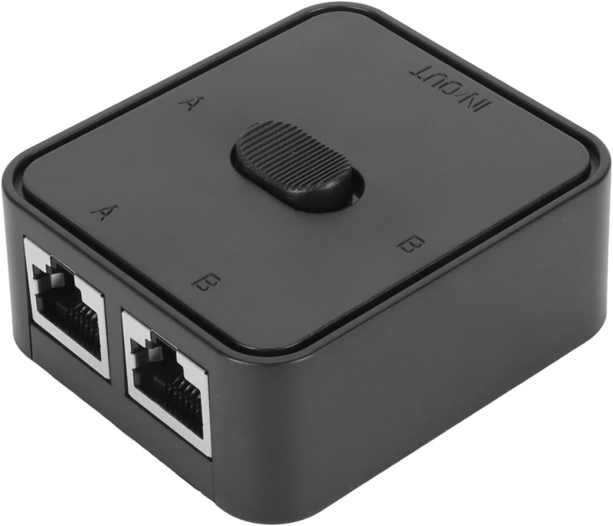 Netwerkswitch - Gigabit Splitter - Netwerk Uitbreiding - 2 Poorten - Compact Formaat - Zwart