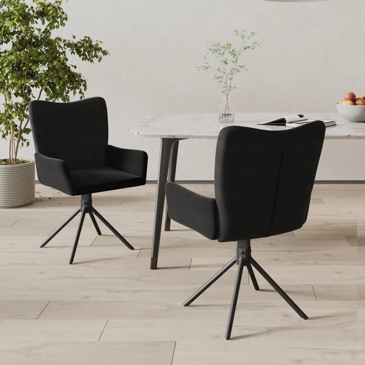 Eetkamerstoelen Set - Keukenstoelen Tafel - Comfortabel Zitten - 360 Graden Draaibaar - 54