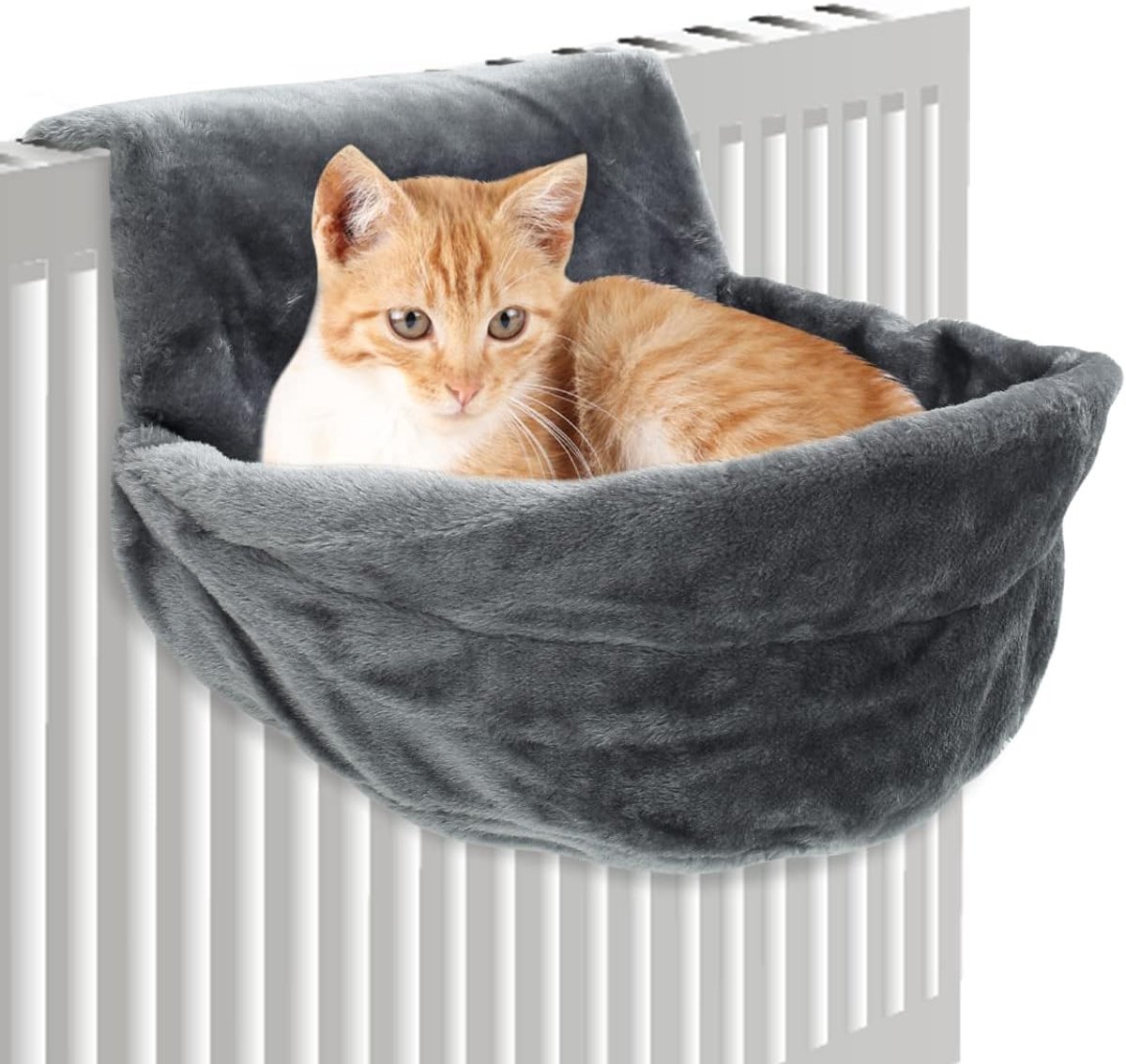Kattenverwarming - Kussen voor verwarming - Ontspannen slapen - Verwijderbaar inlegkussen - 45x39x25 cm - Grijs
