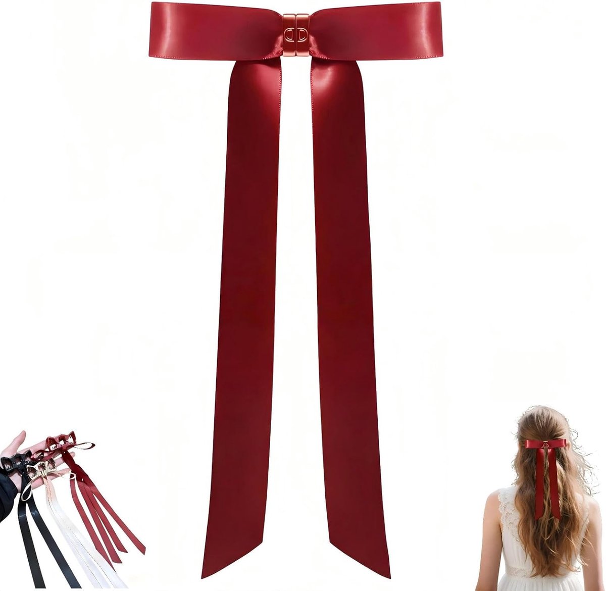 Magnetische haarclips - Vlinder strik - Dagelijkse styling - Naadloze samenvoeging - Rood