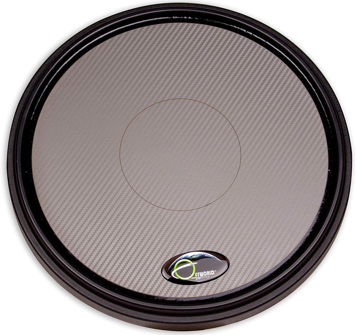 Oefenpad - Drum Pad - Muziek Oefenen - Antislip Basis - 35 cm Diameter - Gunmetal Zwart