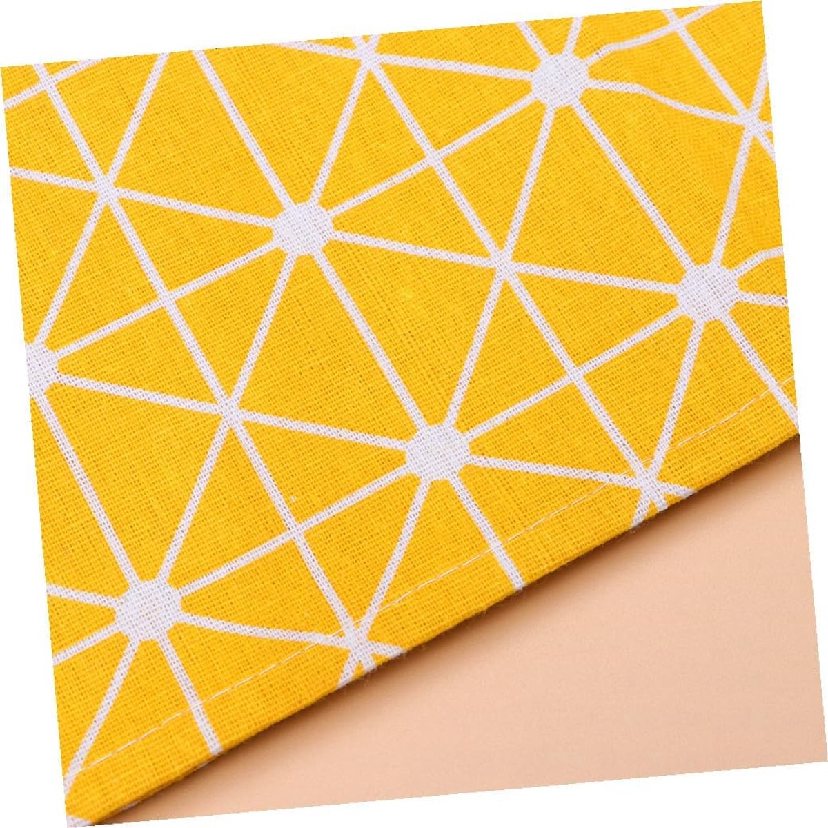 Tafelkleed - Feestdecoratie - Feestelijke Tafel - Schaakbord Patroon - 90x90cm - Geel