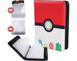 Verzamelmap 900 kaarten incl. Cardsleeves en Toploaders – Map voor 900 kaarten - Toploaders - Card sleeves - 9 pocket - A4 Formaat