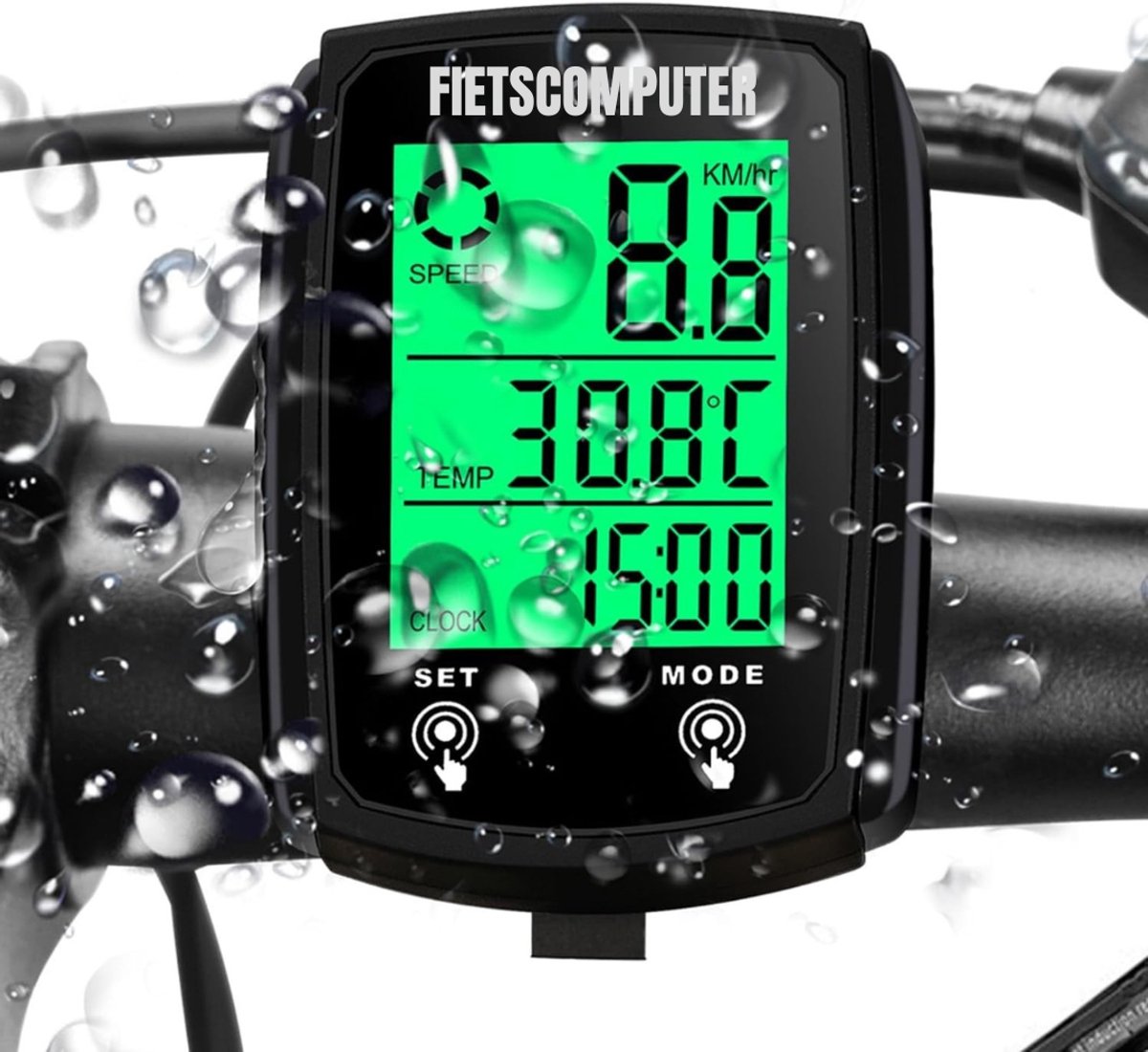 SVN® Kilometerteller Fiets - Kilometerteller - Zwart - 14cm x 9cm x 3cm