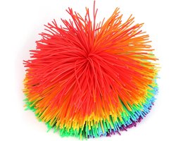 Koosh Ball Stress Relief Toy - Regenboog Pom Ball - Actief Speelgoed voor Stress Relief - Pluizige Jongleerbal - Sensorisch Stress Speelgoed