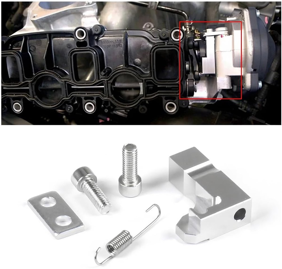 Allecto - Inlaatspruitstuk Beugel Kit - Auto Accessoires - Aluminiumlegering - Reparatiekit - Inlaatspruitstuk - Inclusief Beugels Pakking Schroeve...