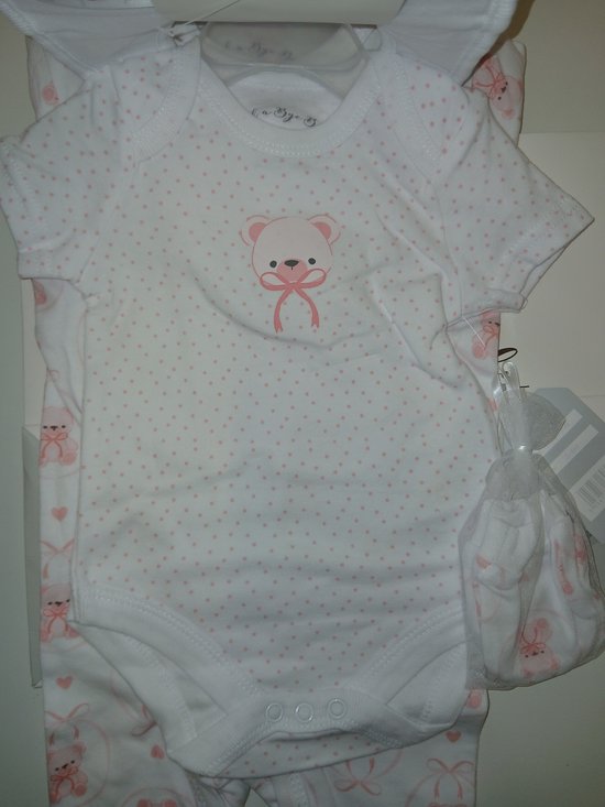 Rock a Bye Baby - kraam cadeauset baby - 5-delig - meisjes - maat 56 — afbeelding 3