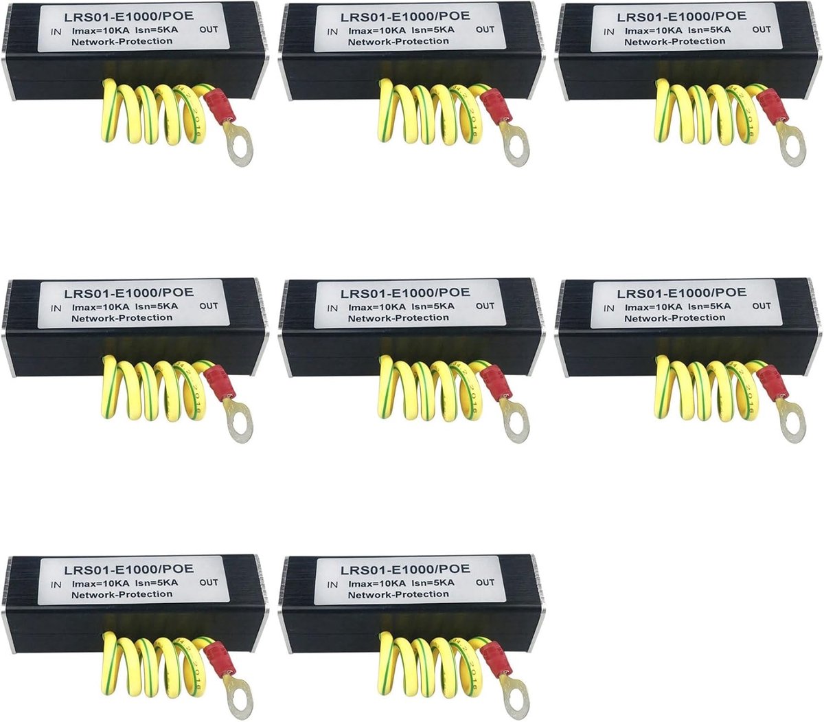 Netwerk Overspanningsbeveiliging - PoE Bescherming - IP Camera Beveiliging - Snelle Energie Absorptie - 8 Poort Switch
