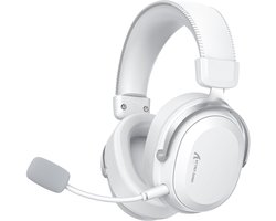 ATTACK SHARK L30PRO Draadloze Gaming Headset - 7.1 Surround Sound - 50mm Drivers - 20ms Lage Latency - Afneembare Microfoon met Ruisonderdrukking - Frame van Aluminiumlegering - Tri-Mode Connectiviteit - Over-Ear Headset - Wit