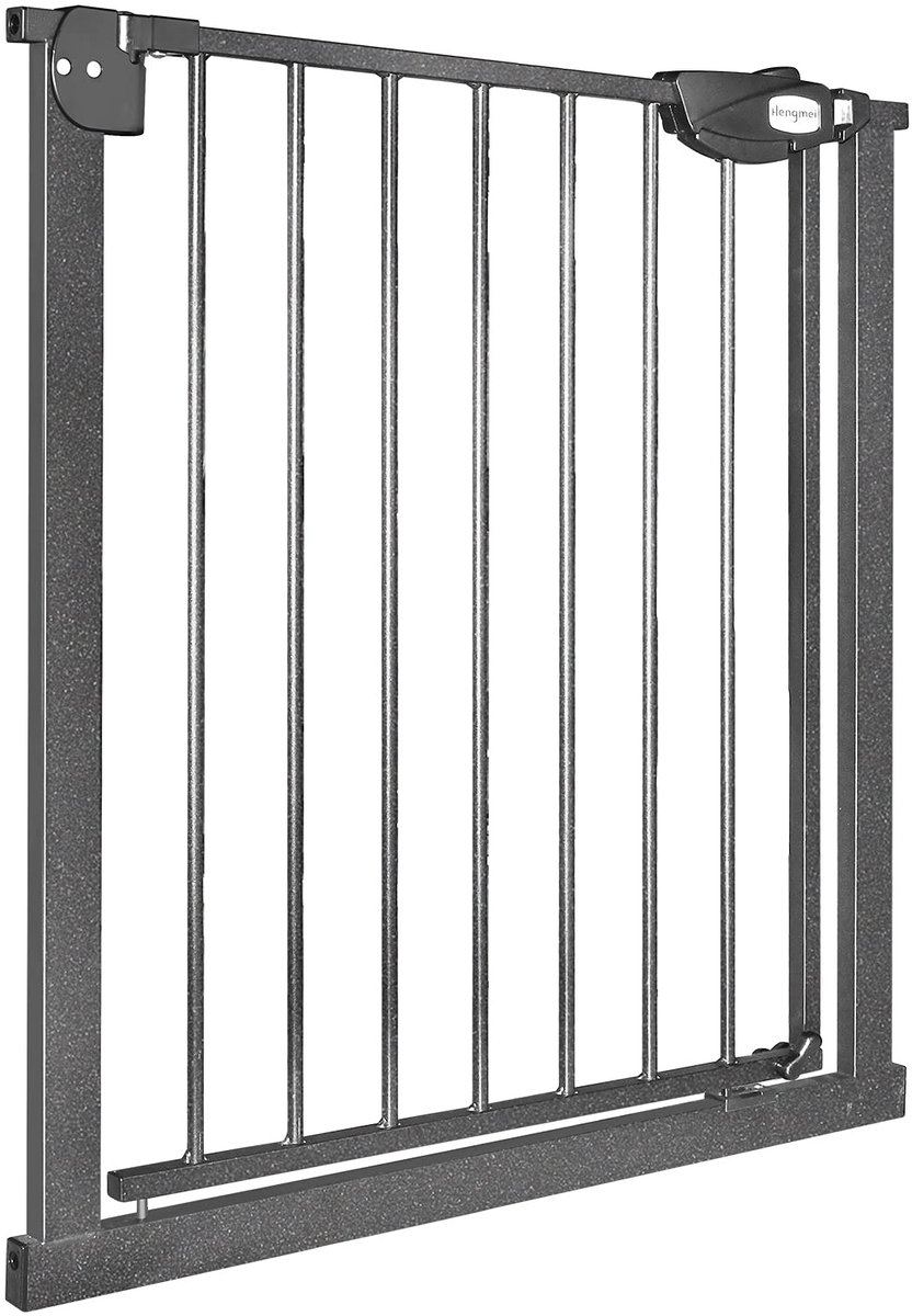 ACXIN Deurbeschermingsrooster - Traphek Voor Kinderen - Auto-Close - Metaal - 75-85 Cm - Zwart