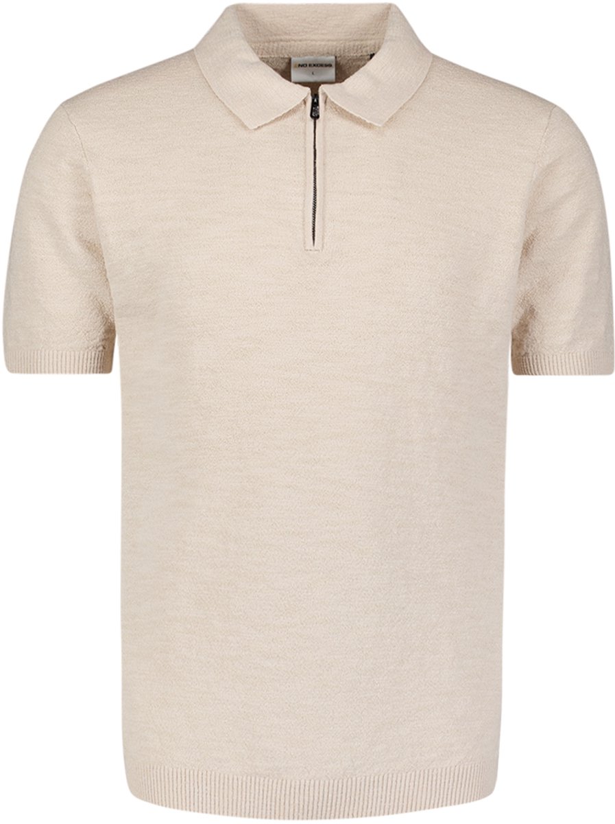 Gebreide polo met rits