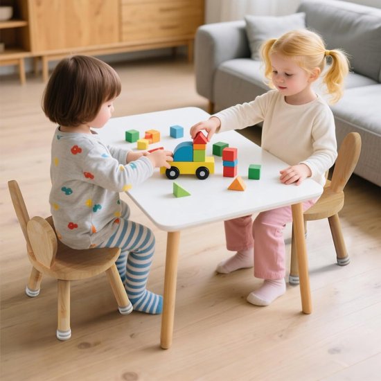REN® Peuterstoel - Kinderstoel - Peuter Stoel - Vanaf 3 jaar - Bruin - 26cm x 26cm x 45cm van Merkloos — afbeelding 4
