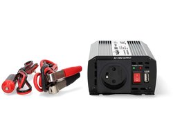 Nedis Omvormer 300W - Gemodificeerde Sinusgolf - 12V / 230V - Accuklemmen + Sigarettenaansteker