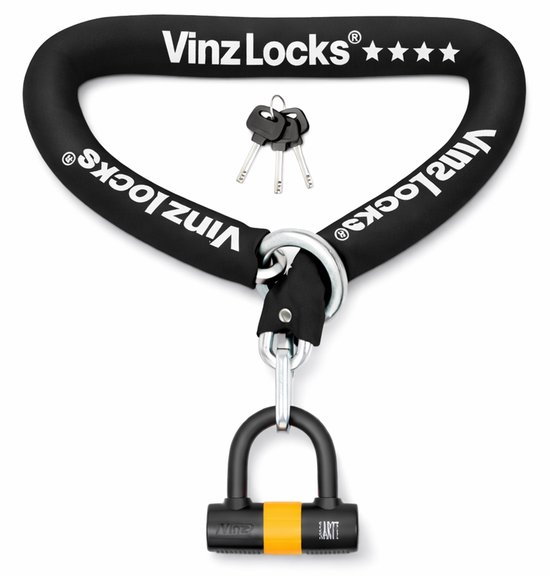 VINZ Trivor ART4 Slot - 150cm Lang Kettingslot - Goedgekeurd Motorslot / Scooterslot / Brommerslot / Fietsslot
