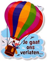 Maxi Kaart - A4 Formaat Afscheid / Je Gaat ons verlaten - 30x22,5cm - Gevouwen XXL Wenskaart inclusief envelop